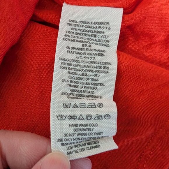 Free People Crochet Dress Womens Size Medium Orange Boho Keyhole Sleeveless - Picture 6 of 11